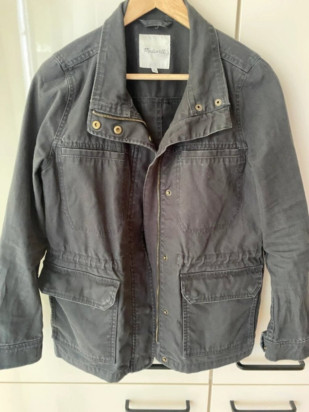 Women’s Charcoal Utility Cargo Jacket Size M
